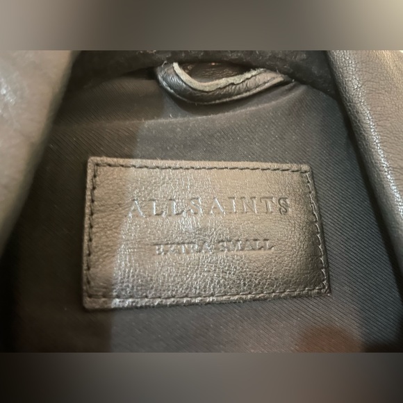 Allsaints leather jacket Akira XS excellent used condition - Picture 2 of 4